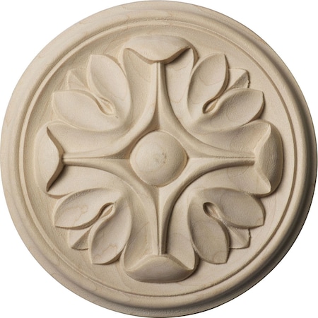 Ekena Millwork 4 1/4"W x 4 1/4"H x 1/2"P Raymond Round Rosette, Alder ROS04X04RAAL